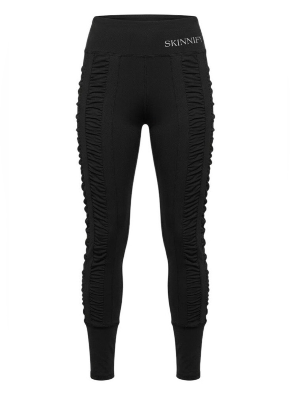 SKINNIFY Resistance Band Compression Full Length Leggings in Black Size XXL